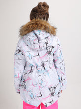 5K Windproof & WaterproofKids Colorful Vibrant Lines Kids Winter Snowboard Jacket